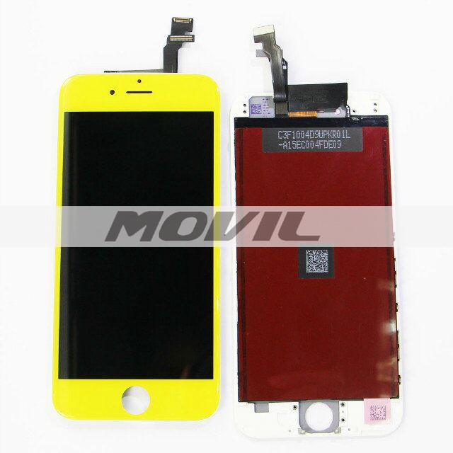 For iPhone 6 LCD display with touch screen digitizer assembly colorful yellow